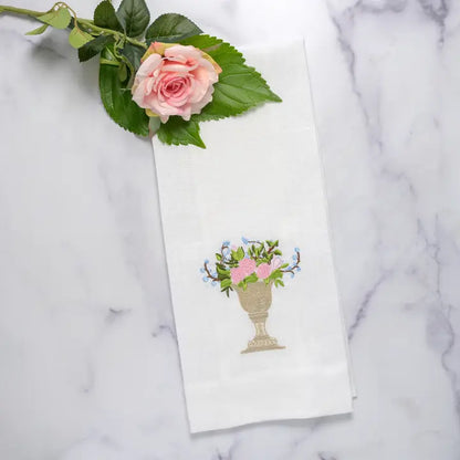 Pink Rose Urna Fiorita Towel