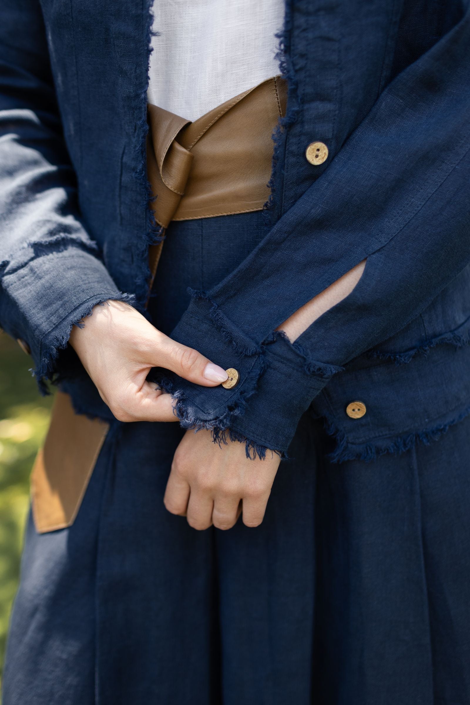 Jessie 100% Linen Jacket | Navy, Lilac, Black, White & Flax | Arte
