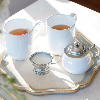 Vintage Beaded Pewter Piccolo Creamer - NEW