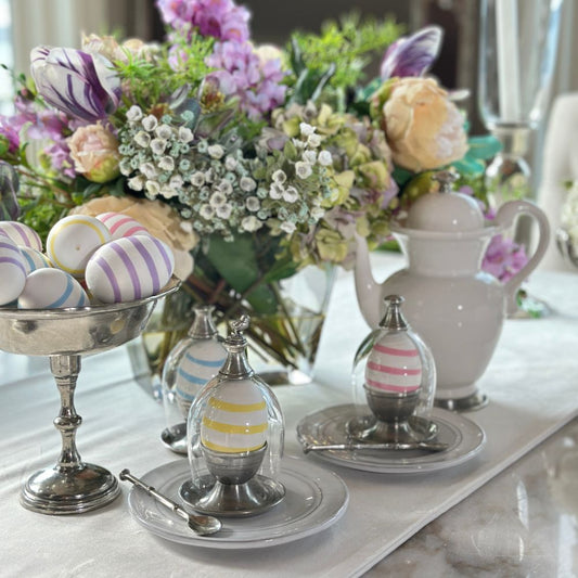 Egg Cup with Chick Glass Cloche - Website Exclusive