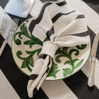 Portofino Bold Stripe Large Linen Napkin