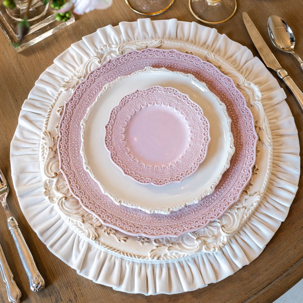Finezza Rosa Pink Bread / Canapé Plate - NEW