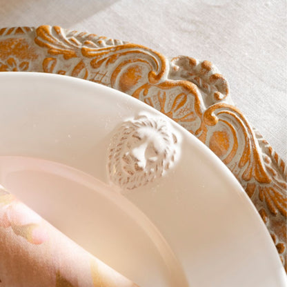 Florentino Antica Corte Wooden Charger - New