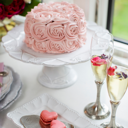 Arte Italica Bella Bianca cake stand Italian stoneware pedestal