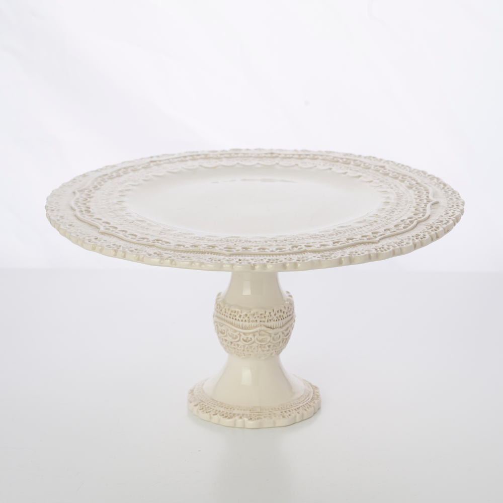 Arte Italica Finezza cream cake stands – Italian-crafted ceramic for cakes or buffet, 2 sizes