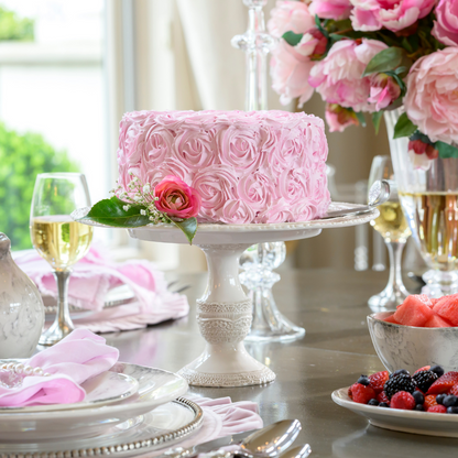 Arte Italica Finezza cream cake stands – Italian-crafted ceramic for cakes or buffet, 2 sizes, elegant 