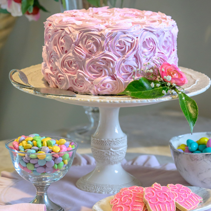 Arte Italica Finezza cream cake stands – Italian-crafted ceramic for cakes or buffet, 2 sizes