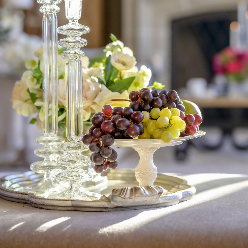 Arte Italica Finezza cream cake stands – Italian-crafted ceramic for cakes or buffet, 2 sizes