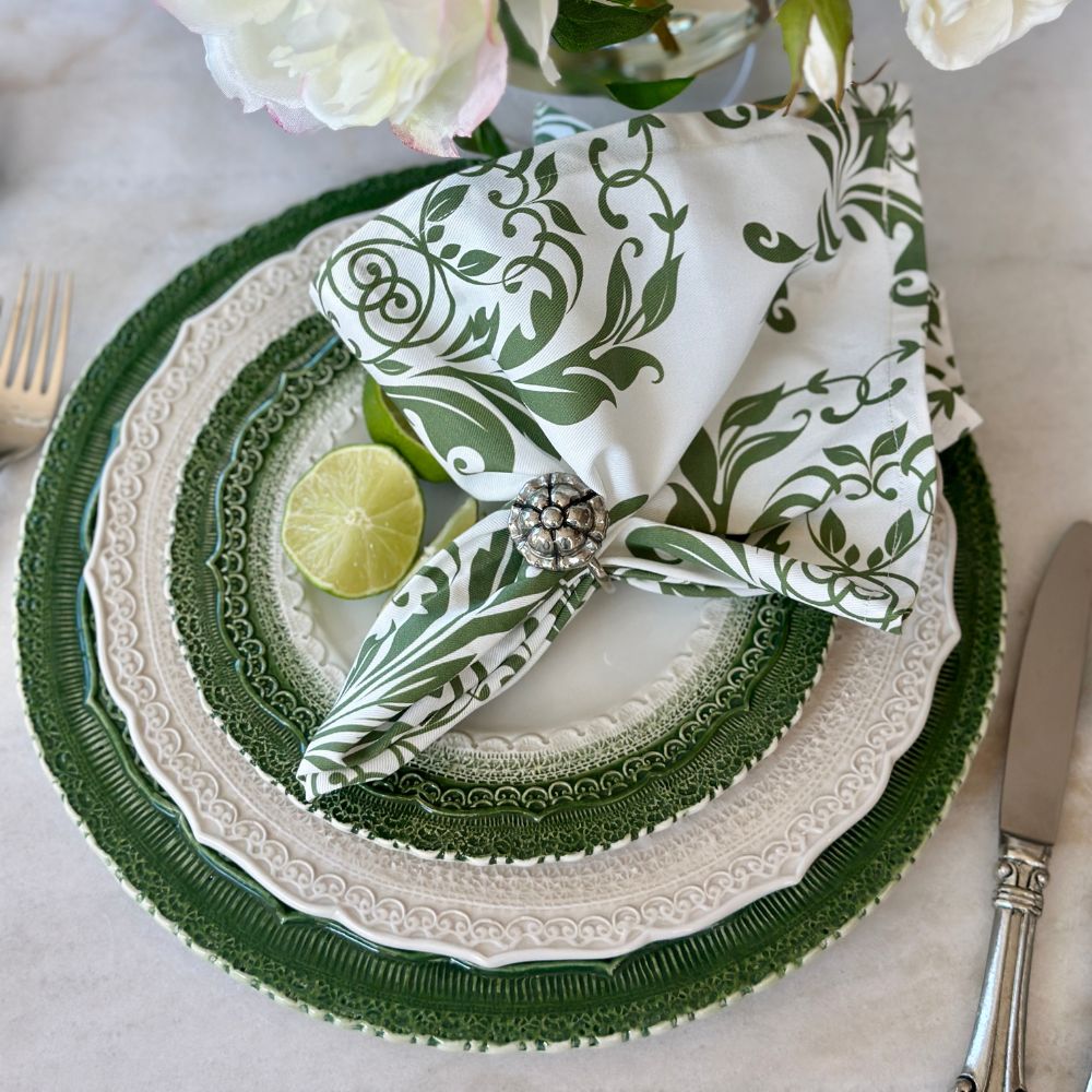 Finezza Cream Dinner Plate – Italian Lace Ceramic | Arte Italica