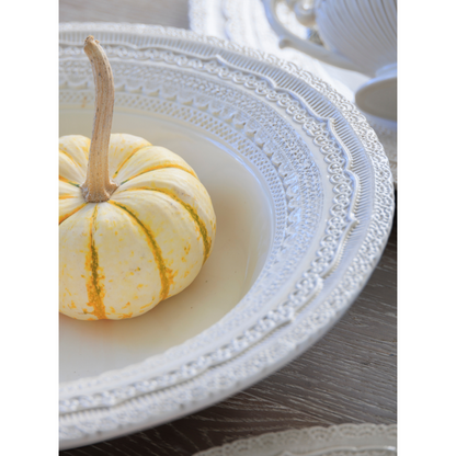 Arte Italica Finezza cream large serving bowl – handcrafted Italian ceramic for entertaining and family gatherings