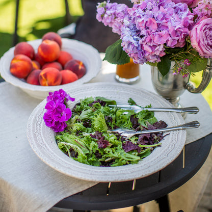 Arte Italica Finezza cream large serving bowl – handcrafted Italian ceramic for entertaining and family gatherings