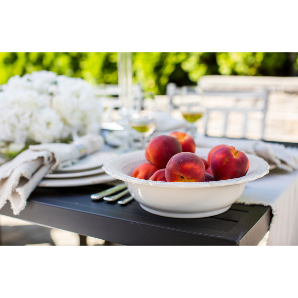 Arte Italica Finezza cream salad bowl – handcrafted Italian ceramic for entertaining and family gatherings