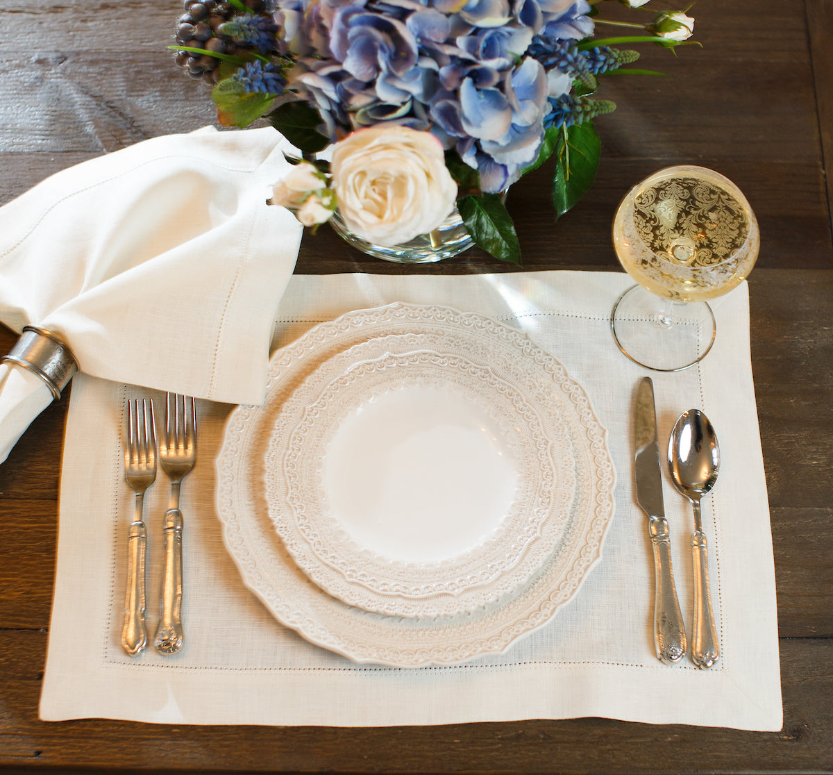 Arte Italica Finezza cream salad plate – Italian artisan ceramic for refined dining