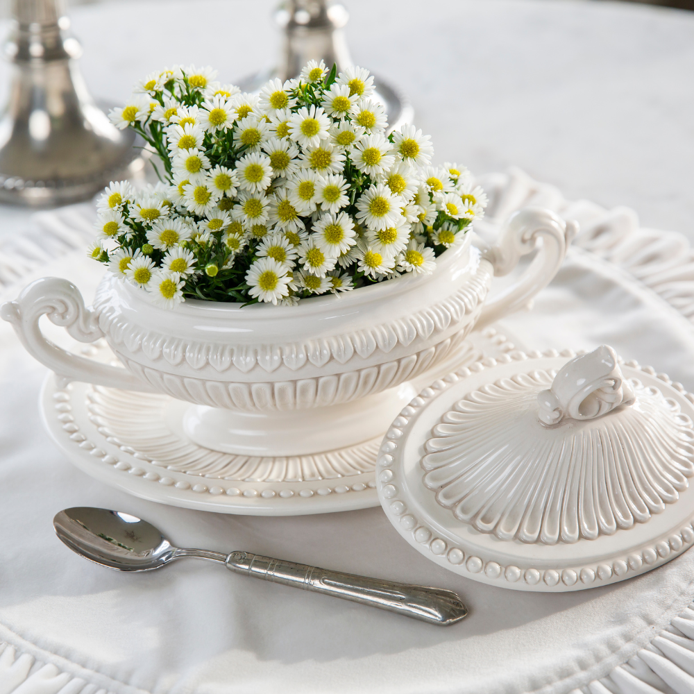 Italian Ceramic Tureen Platter | Finezza Oval Serving Dish | Arte Italian Ceramic Tureen Platter | Finezza Oval Serving Dish | Arte