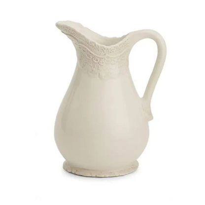 Arte Italica Finezza cream small pitcher – handcrafted Italian ceramic for entertaining and family gatherings