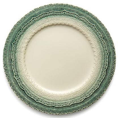Arte Italica Finezza green ceramic charger plate – elegant Italian dinnerware for timeless table settings