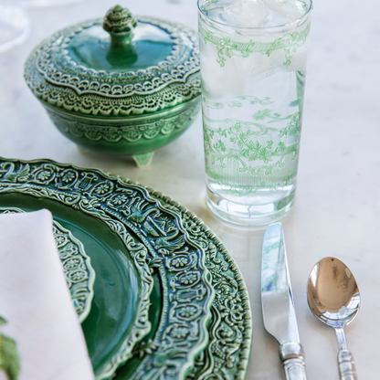 Arte Italica Finezza green petite covered dish – Italian-crafted ceramic for buffet or treats