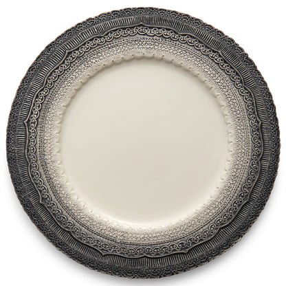Arte Italica Finezza grey ceramic charger plate – elegant Italian dinnerware for timeless table settings