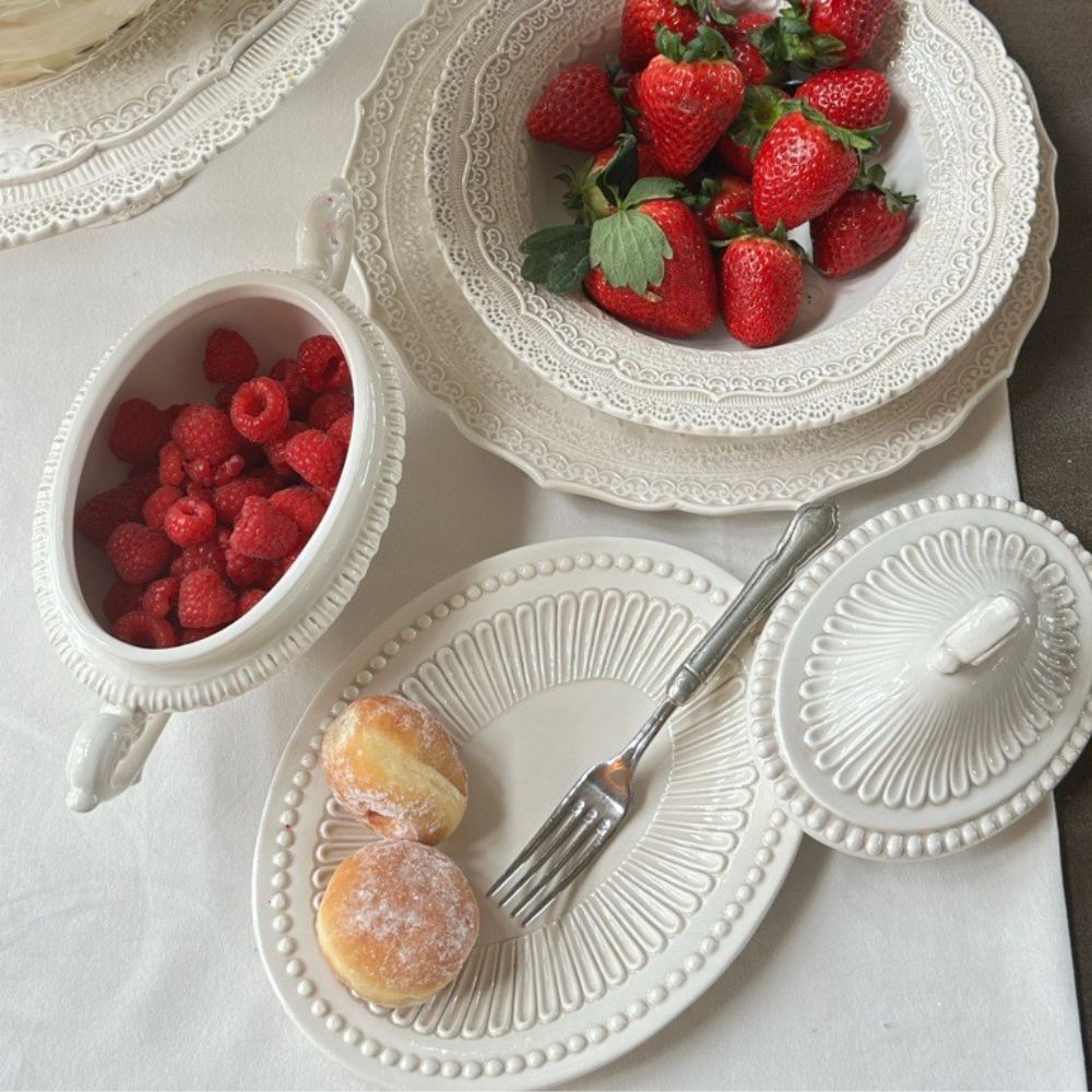 Italian Ceramic Soup Tureen | Finezza Oval Serving Bowl | Arte Italica