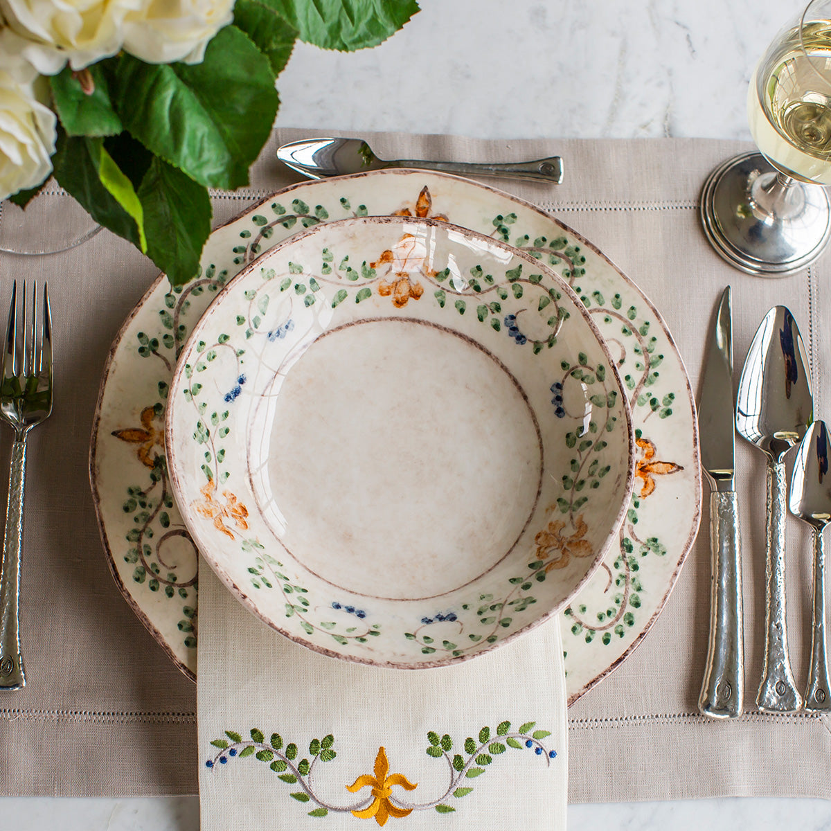 Arte Italica Italian ceramic Medici pasta and soup bowl