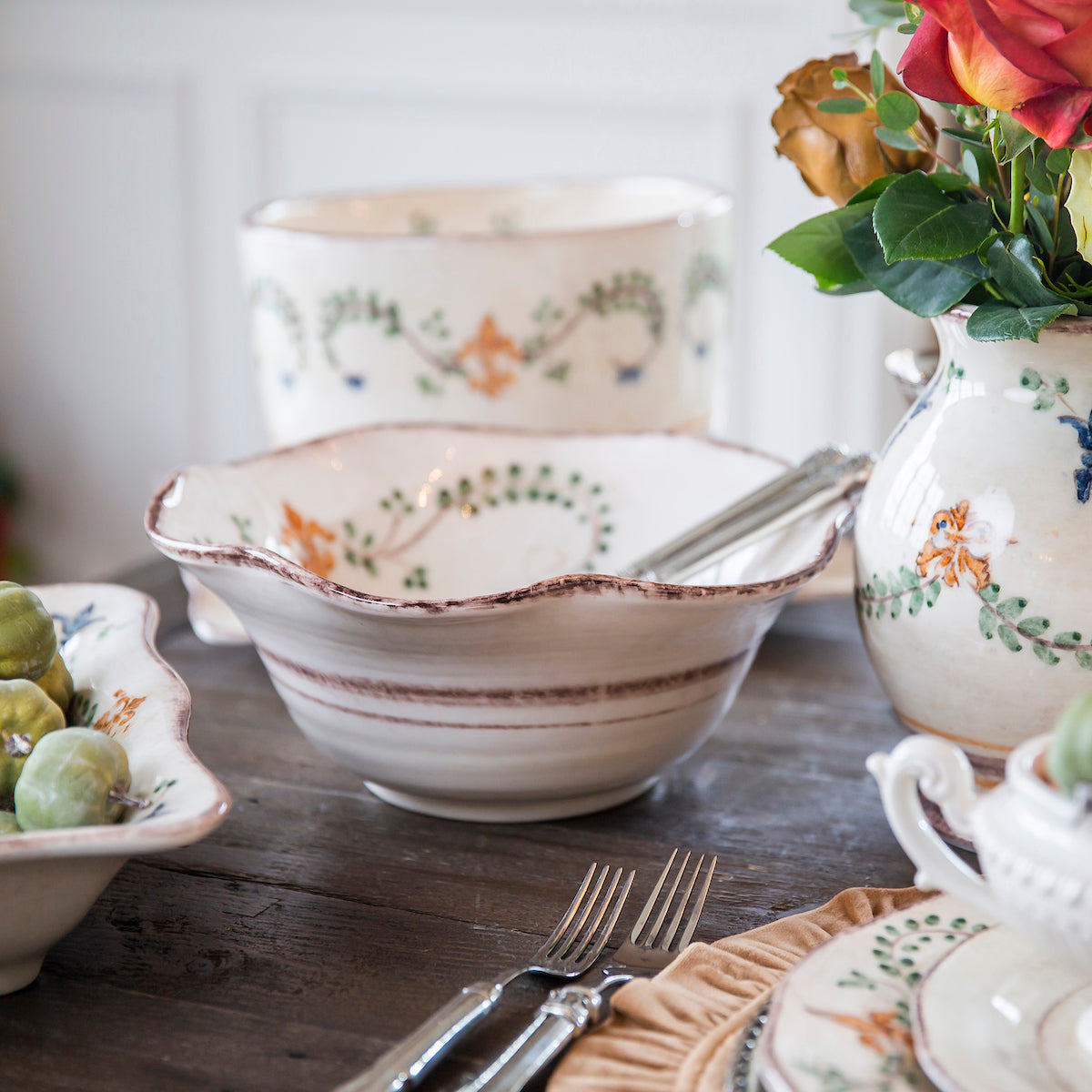 Arte Italica Italian ceramic Medici salad bowl