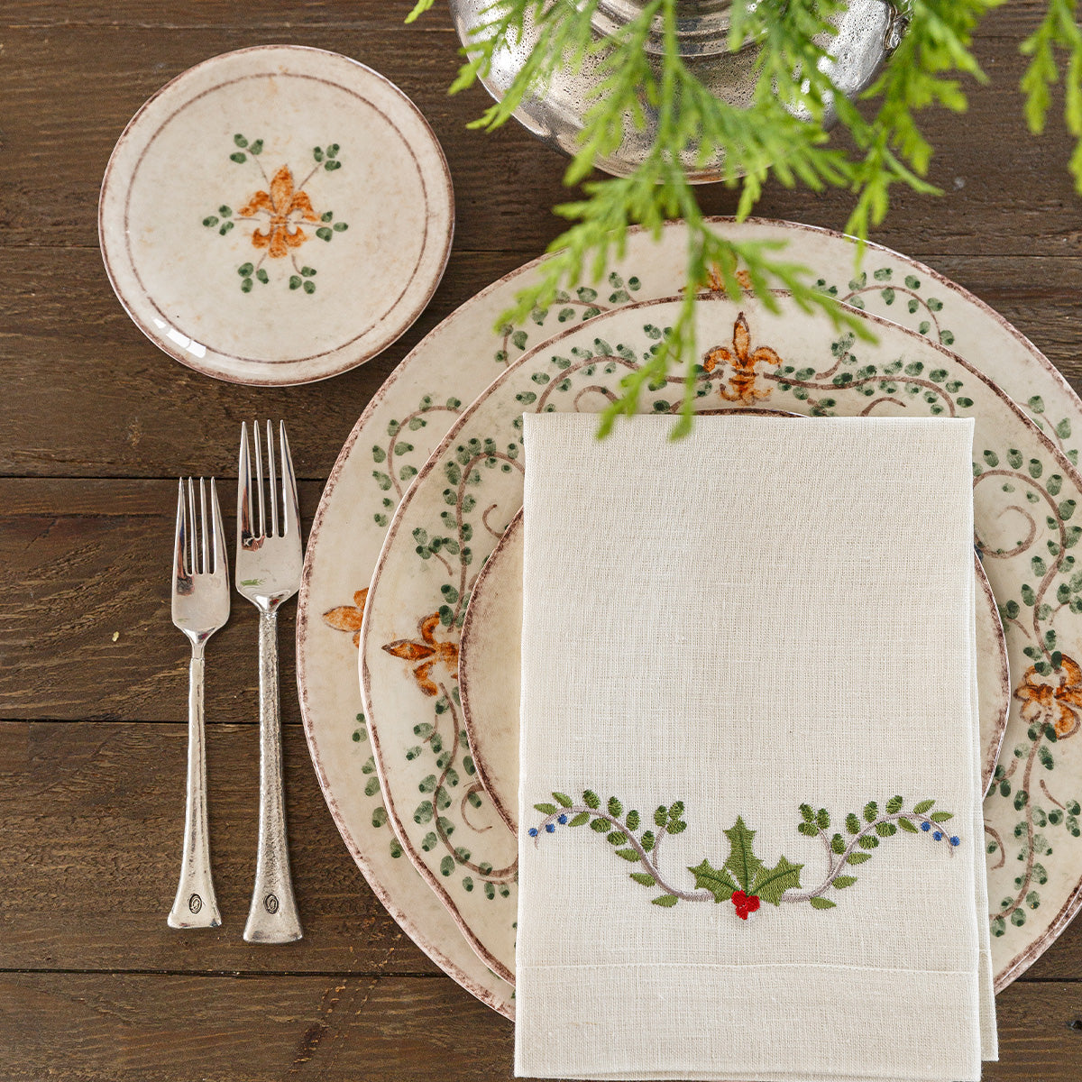 Arte Italica Italian ceramic Medici bread and canapé plate Renaissance inspired