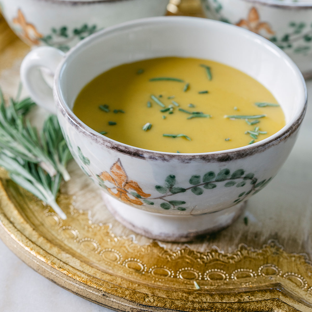 Arte Italica large Italian ceramic Medici cup with soup