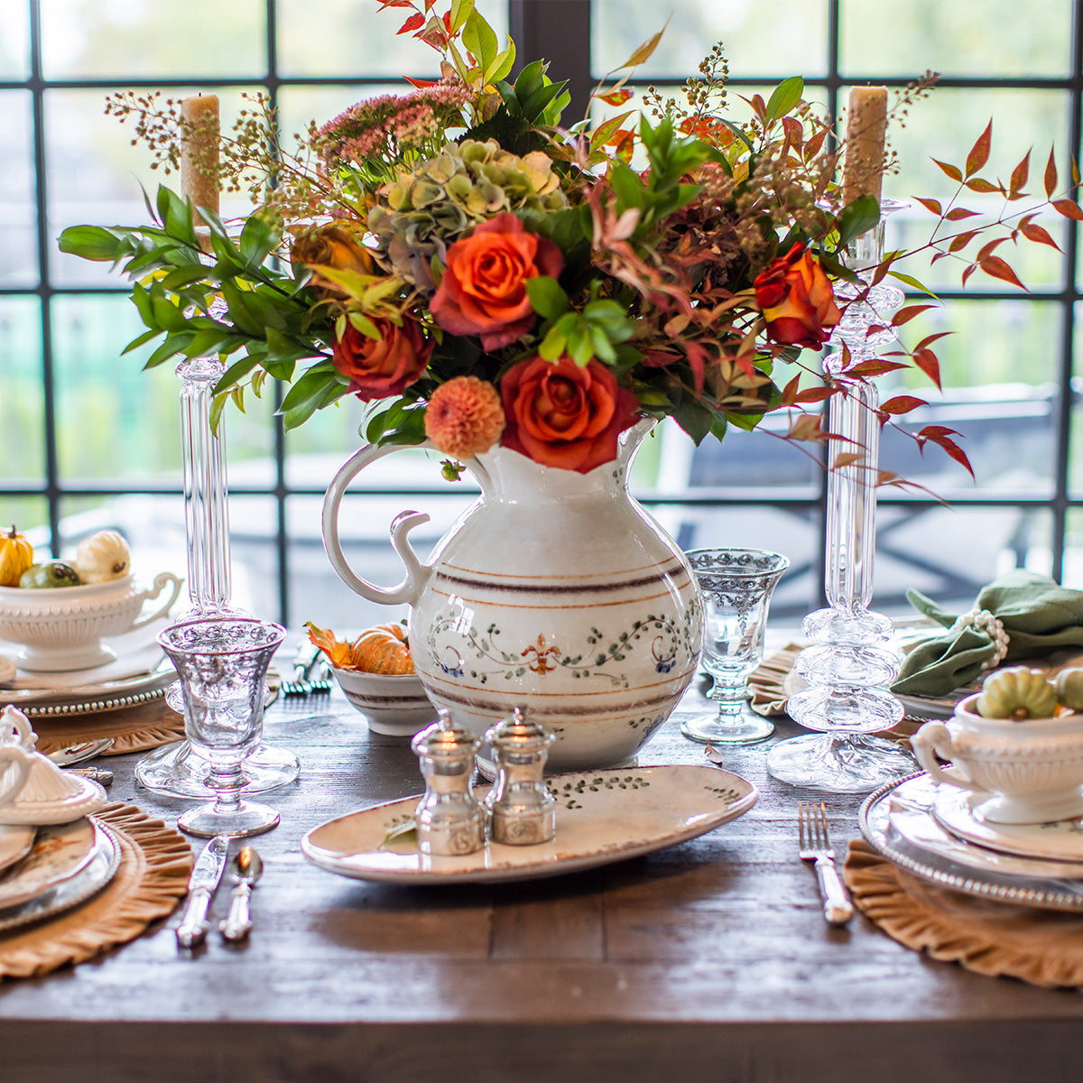 Arte Italica large Italian ceramic Medici pitcher