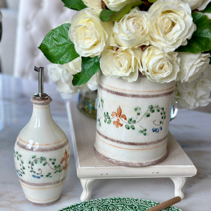 Arte Italica Italian ceramic Medici olive oil bottle