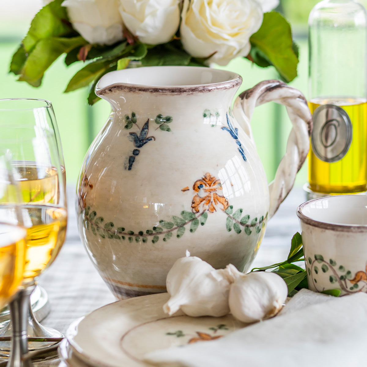 Arte Italica small Italian ceramic Medici pitcher