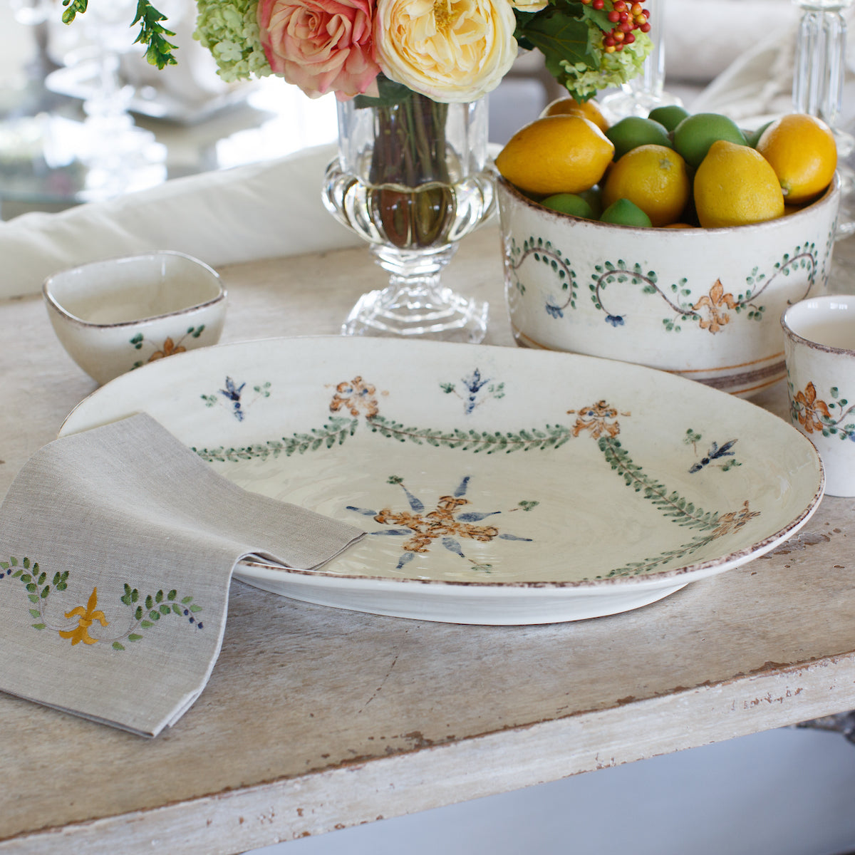 Medici Large Oval Platter | Hand-Painted Italian Ceramic Serving