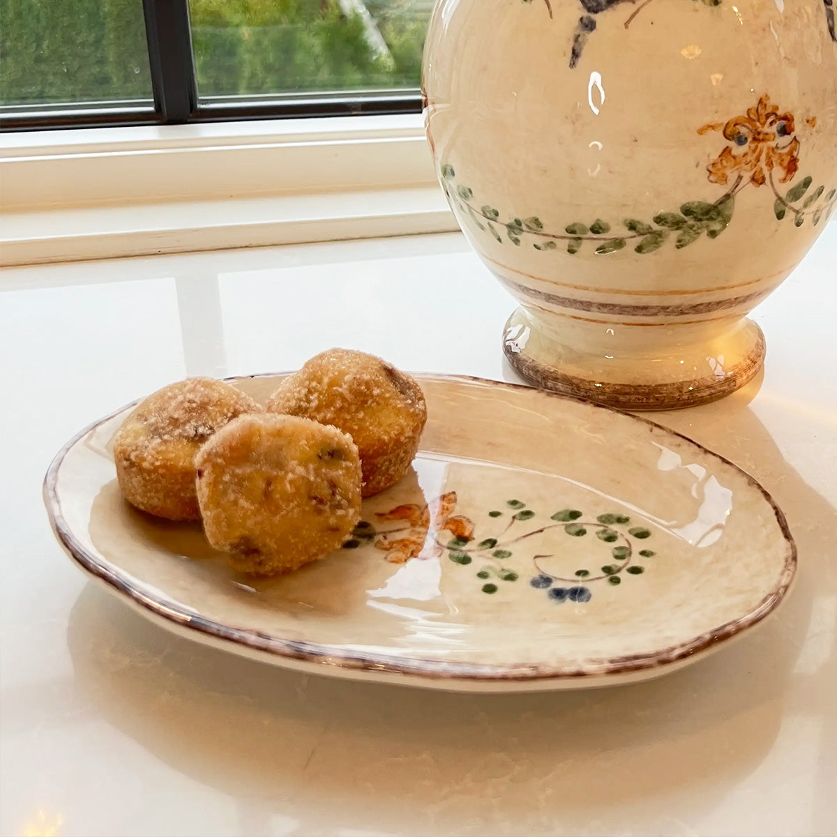 Arte Italica small Italian ceramic Medici oval dish