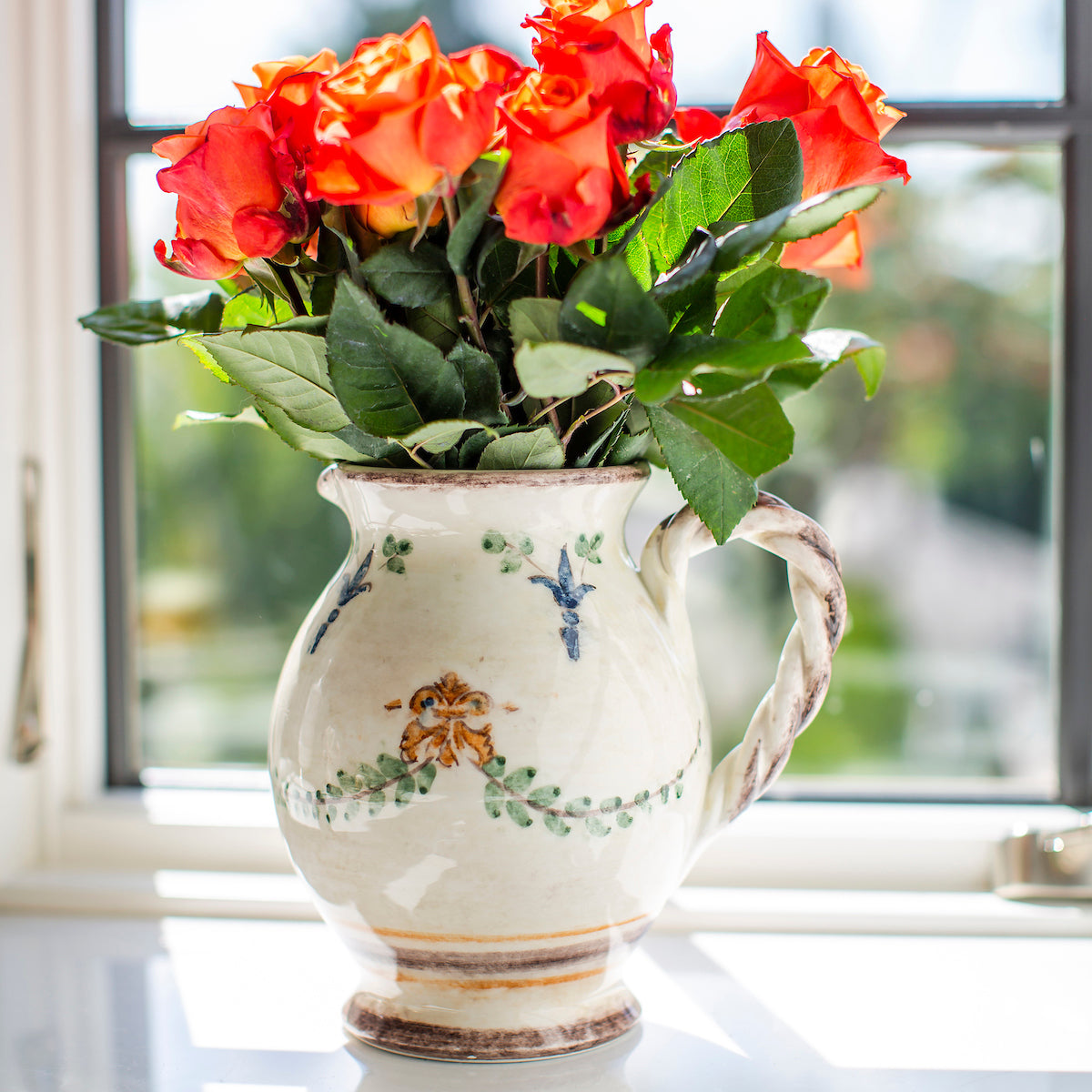 Medici Small Pitcher | Hand-Painted Italian Ceramic Pitcher | Arte