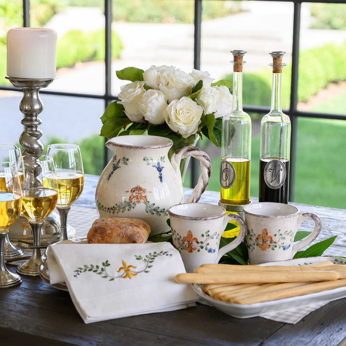 Arte Italica small Italian ceramic Medici pitcher