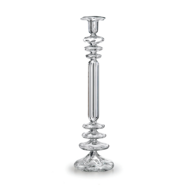 Cero Medium Candleholder | Handmade Romanian Glass | Arte Italica
