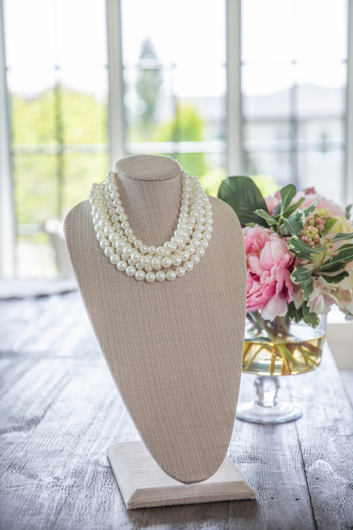 Classic Layered Pearl Necklace