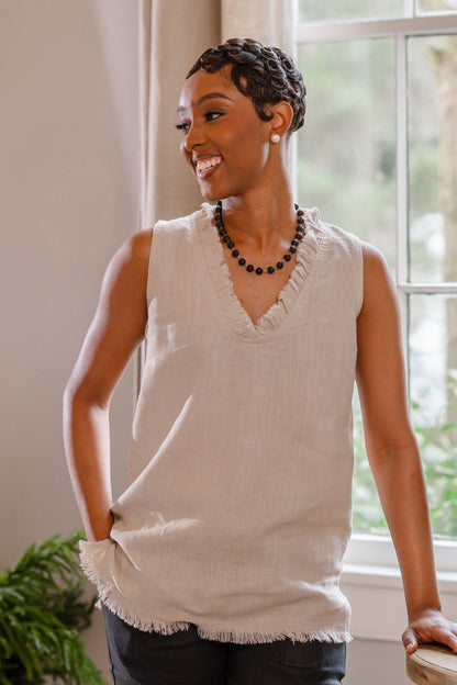 Tiburon Sleeveless Linen Tank - New