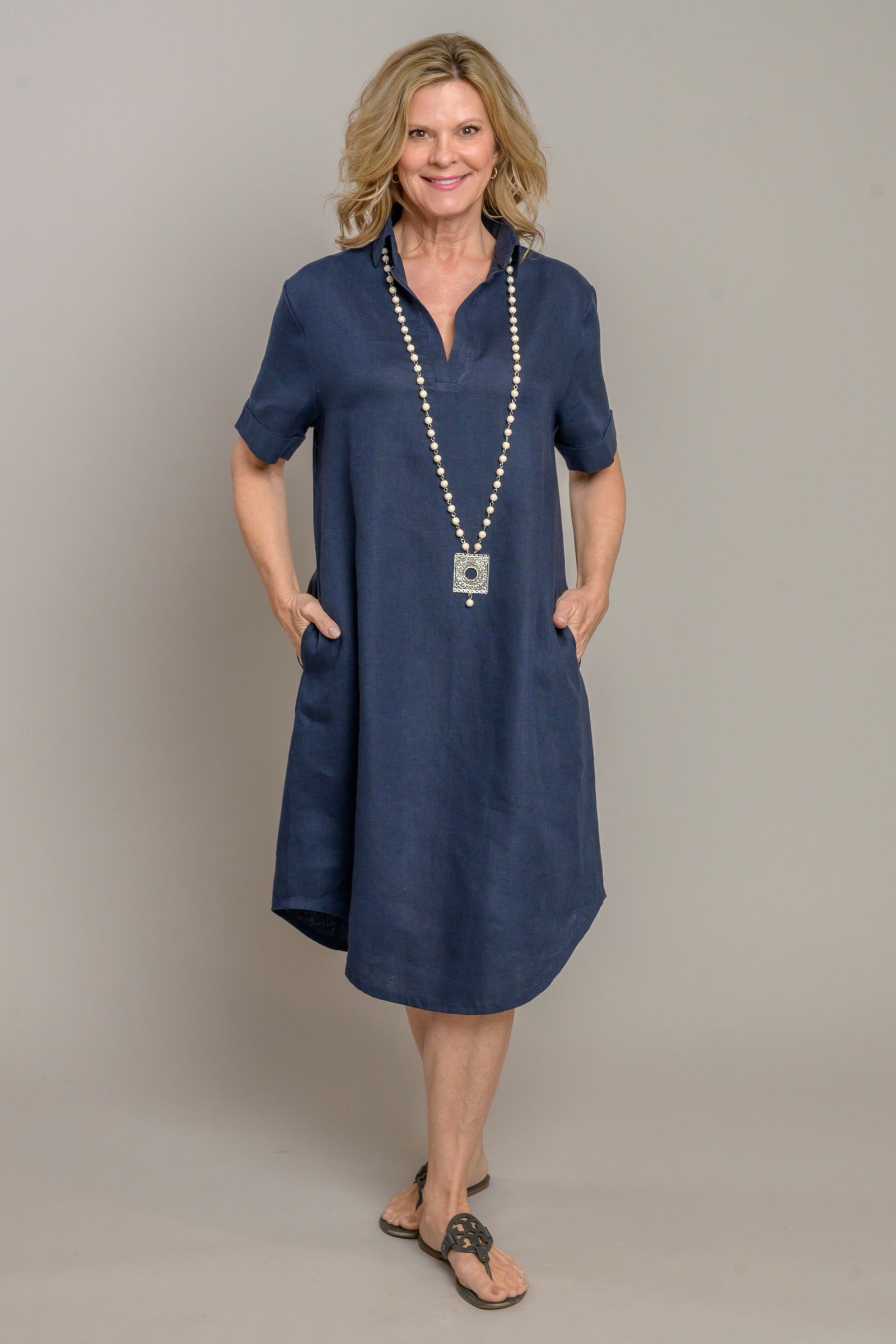 Jodi Linen Dress | Everyday Summer Dress with Pockets