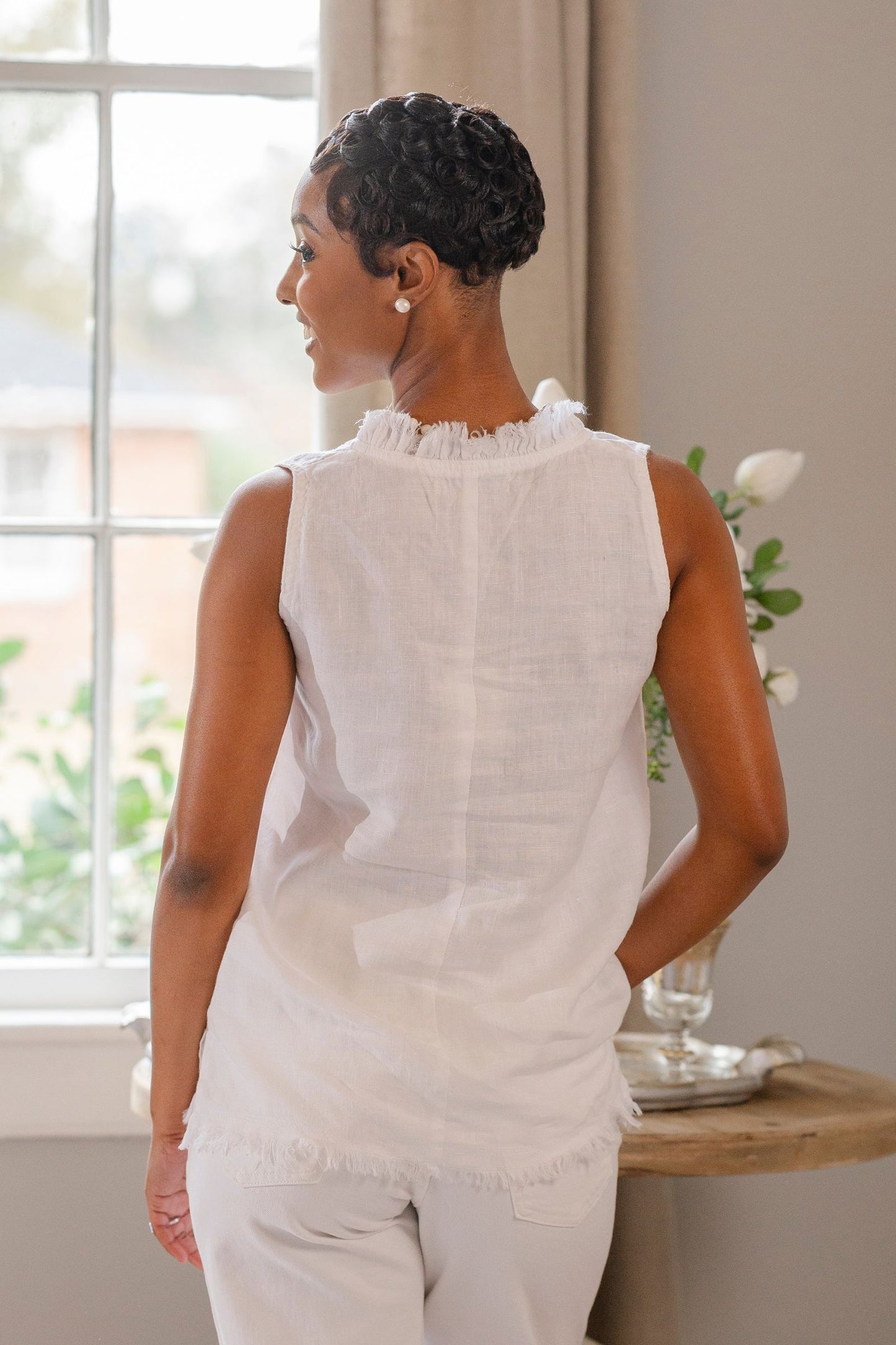 Tiburon Sleeveless Linen Tank - New