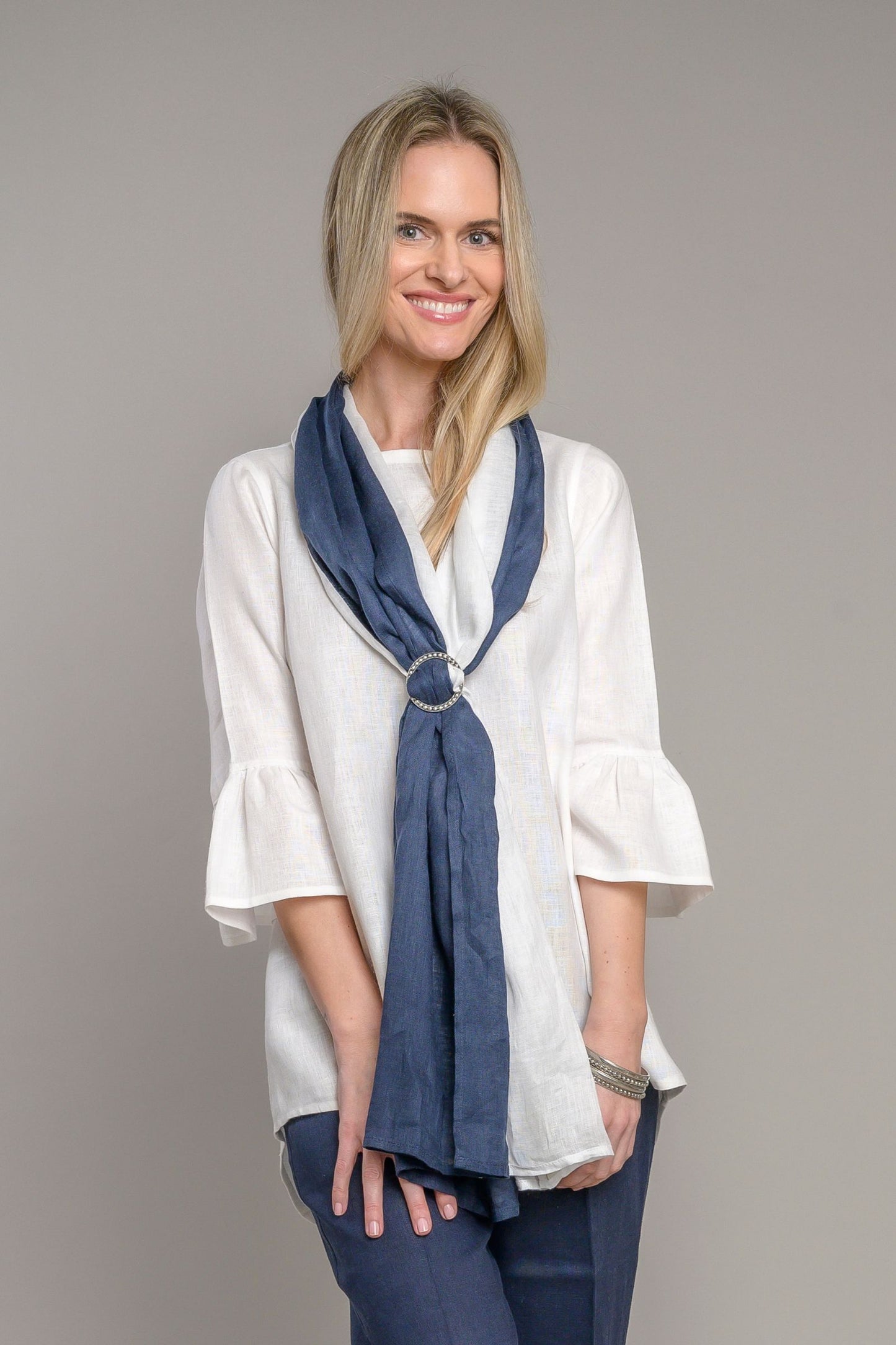 Pewter Beaded Scarf Holder - Website Exclusive - Sale