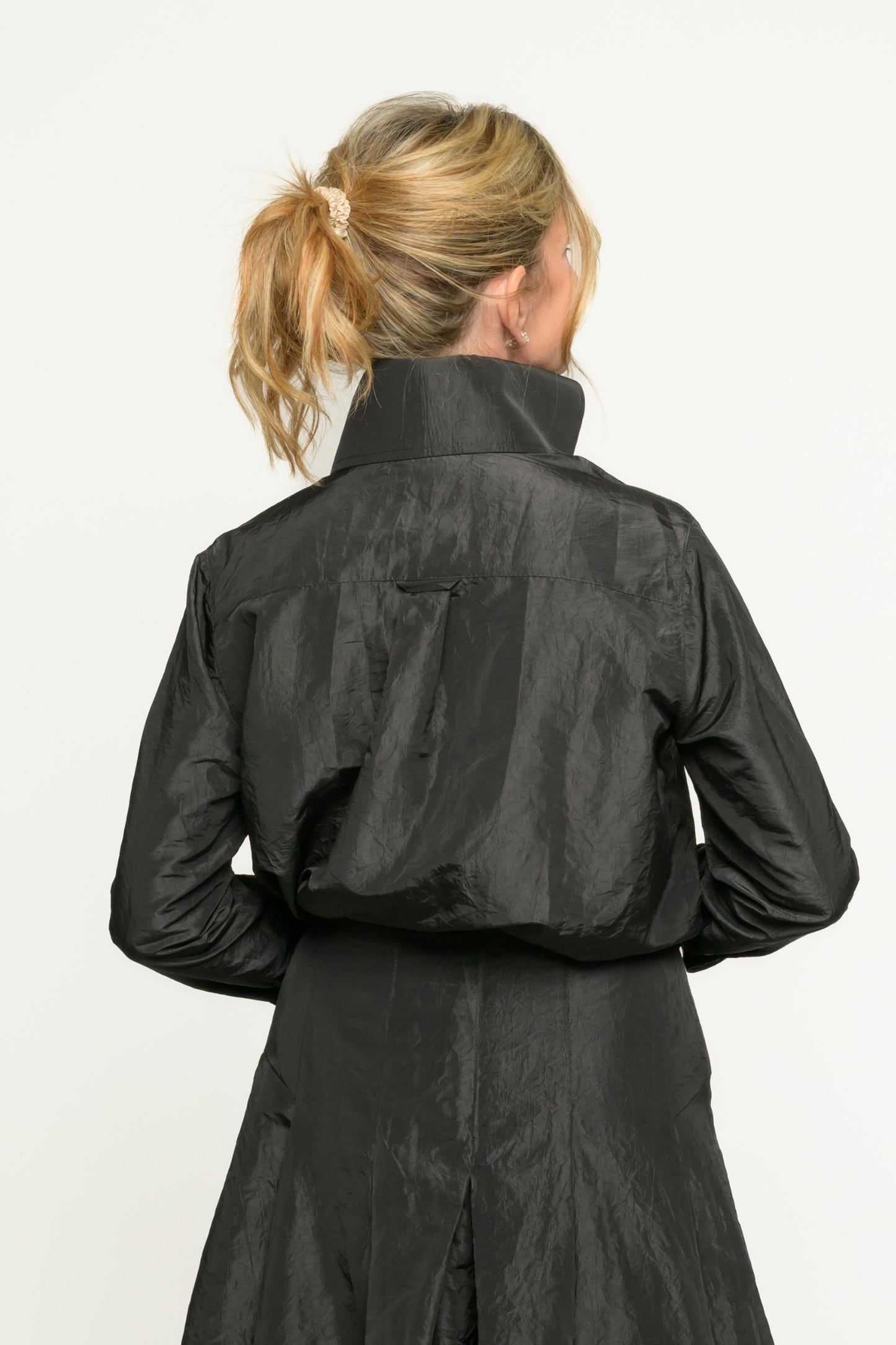 Candace Black Taffeta Blouse - New