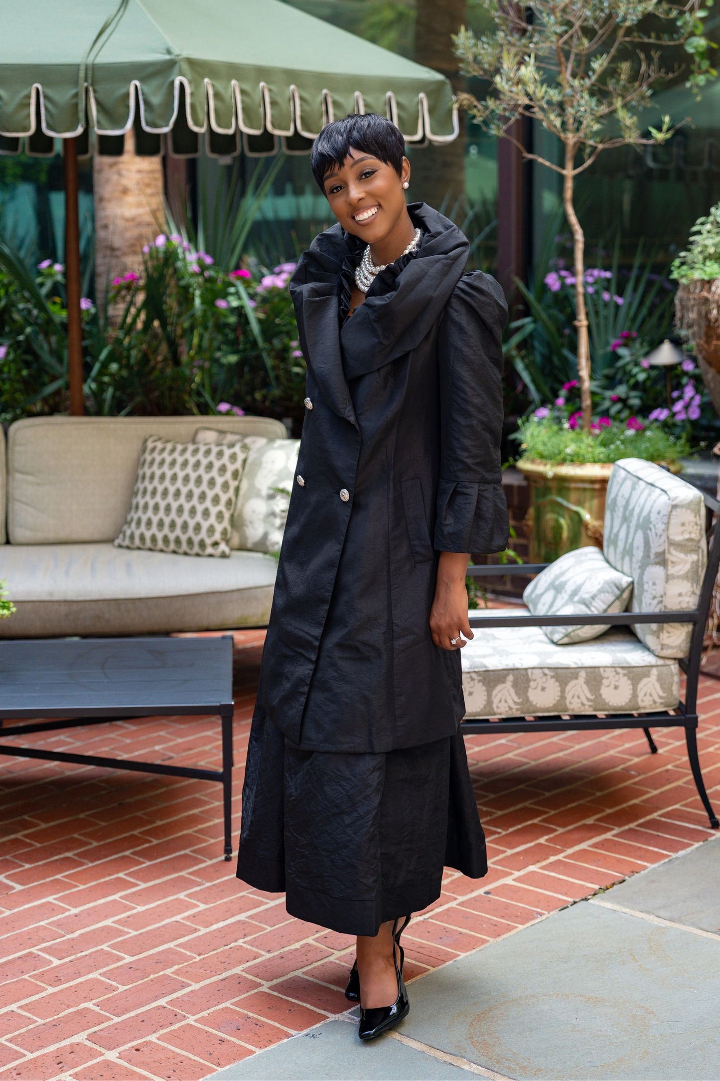 Victoria Taffeta Coat