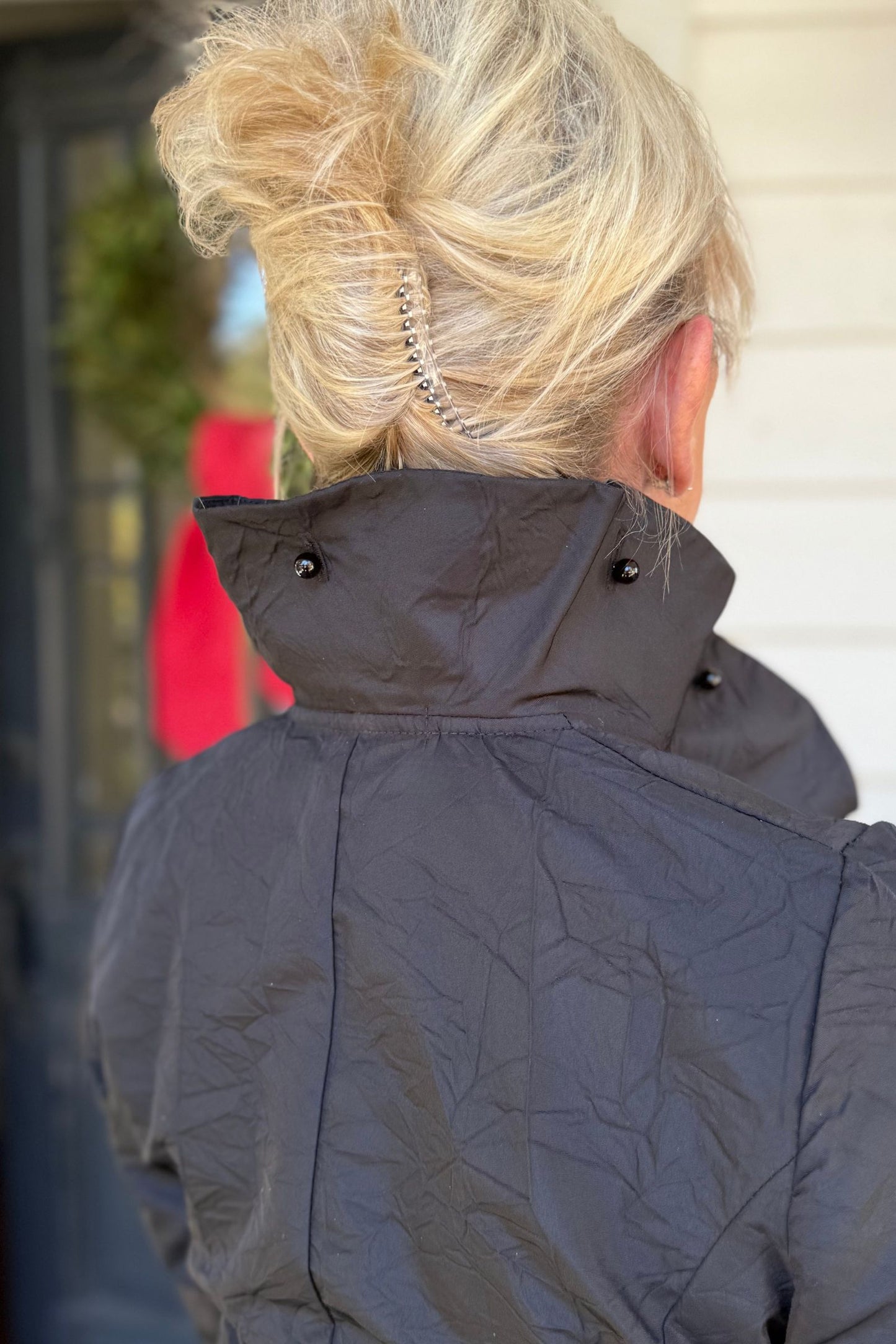 Pippa Black Taffeta Blouse - New