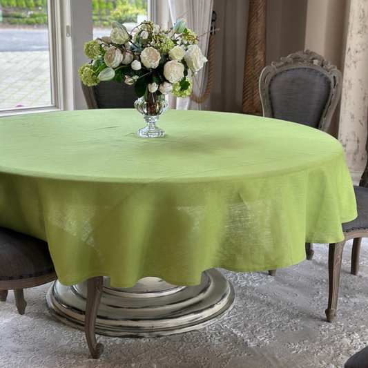 Round Linen Tablecloth