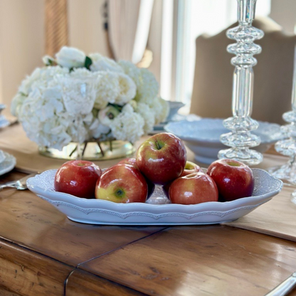 Merletto White Large Oval Bowl