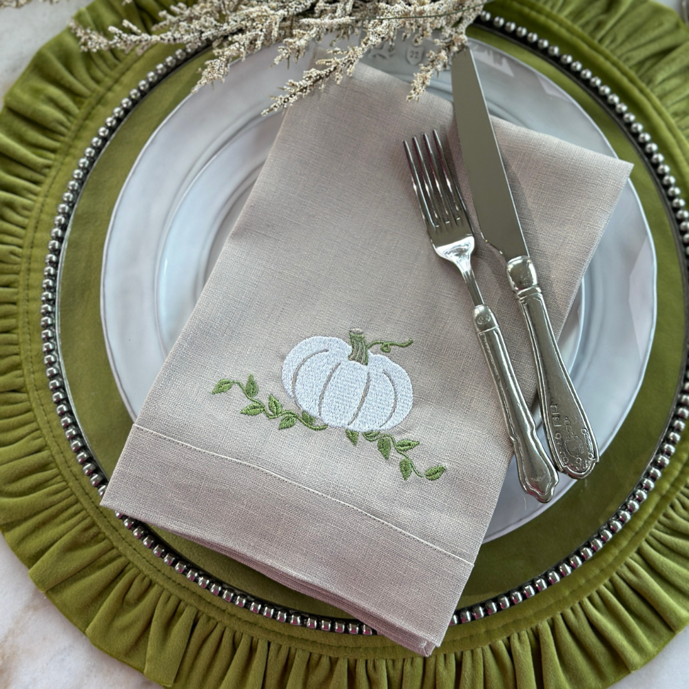 Pumpkin Tri-Fold Napkin