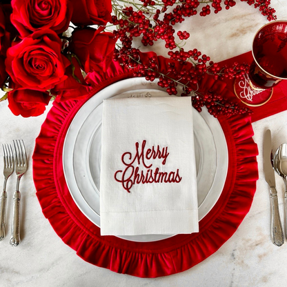 Merry Christmas Tri-Fold Napkin