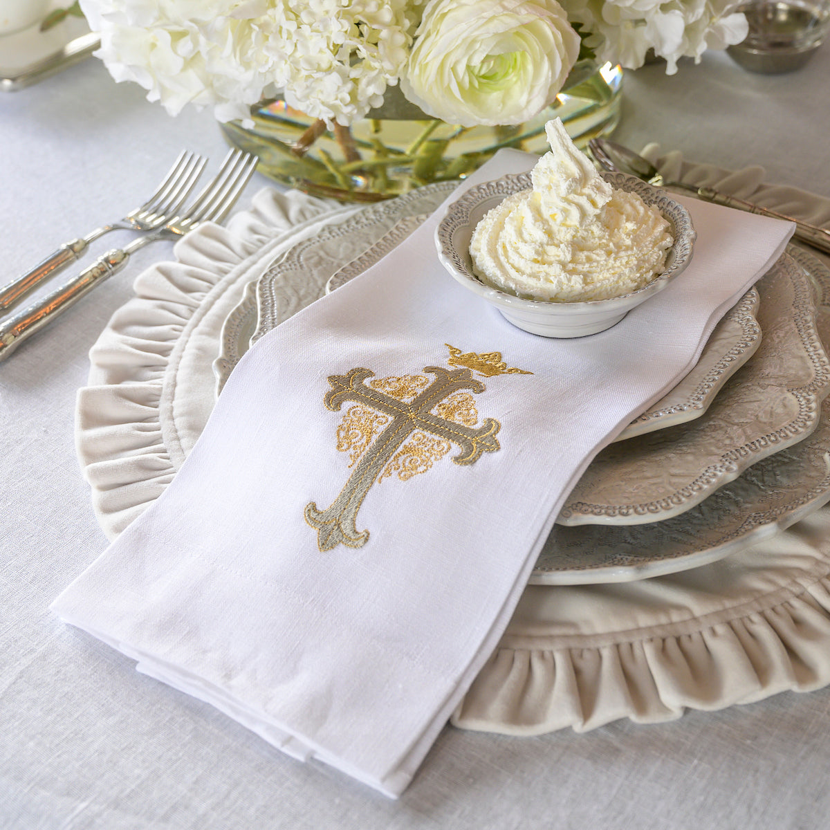 Cross with Crown Towel