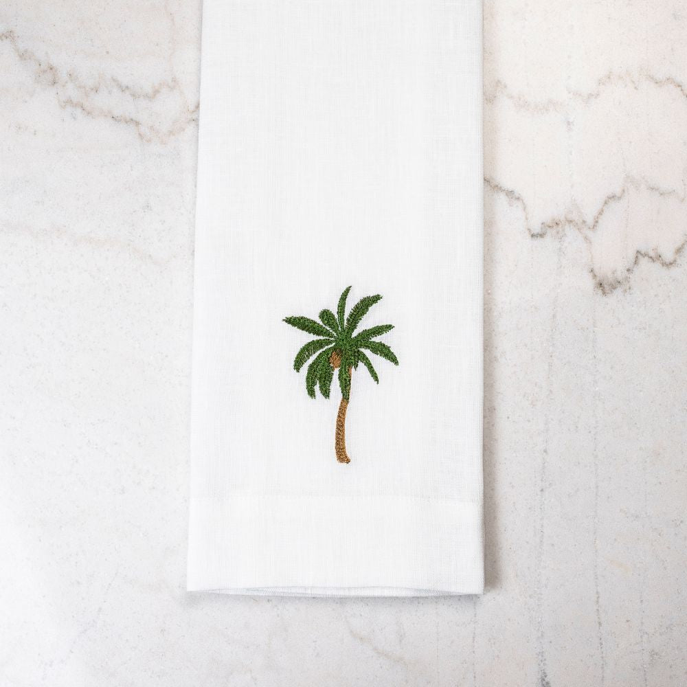 Palm Tree Linen Towel - New