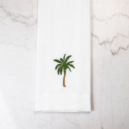 Palm Tree Linen Towel - New